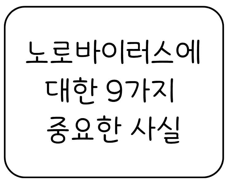 노로바이러스에 대한 9가지 중요한 사실